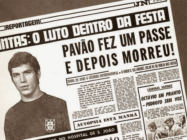 Página do Jornal de Notícias sobre a morte de Pavão