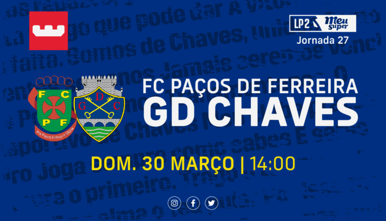 Paços de Ferreira vs GD Chaves: Jogo difícil, mas com ambição pelos três pontos